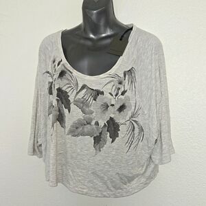 ALL SAINTS floral print crop T in size lg /NWT